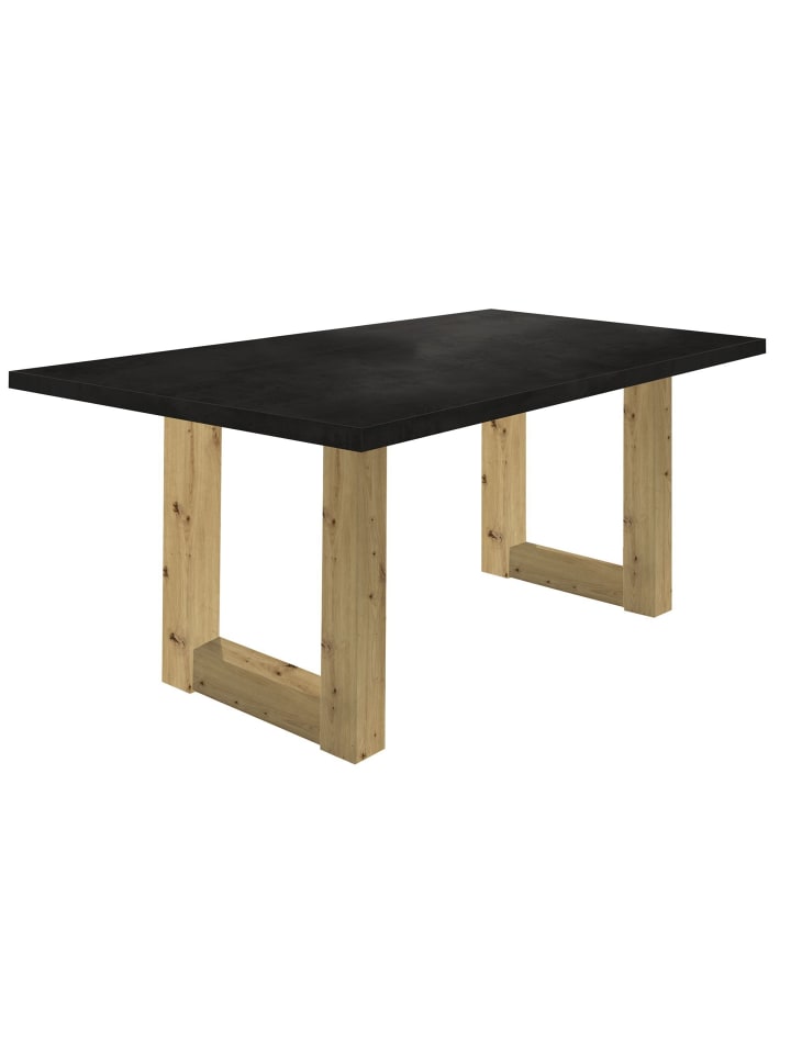 ESSZIMMERTISCH Eila 2 200 x 100 x 75 Esstisch Asteiche/Schwarzstahl