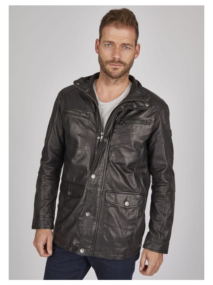 Lederjacke BUDAVID in Schwarz