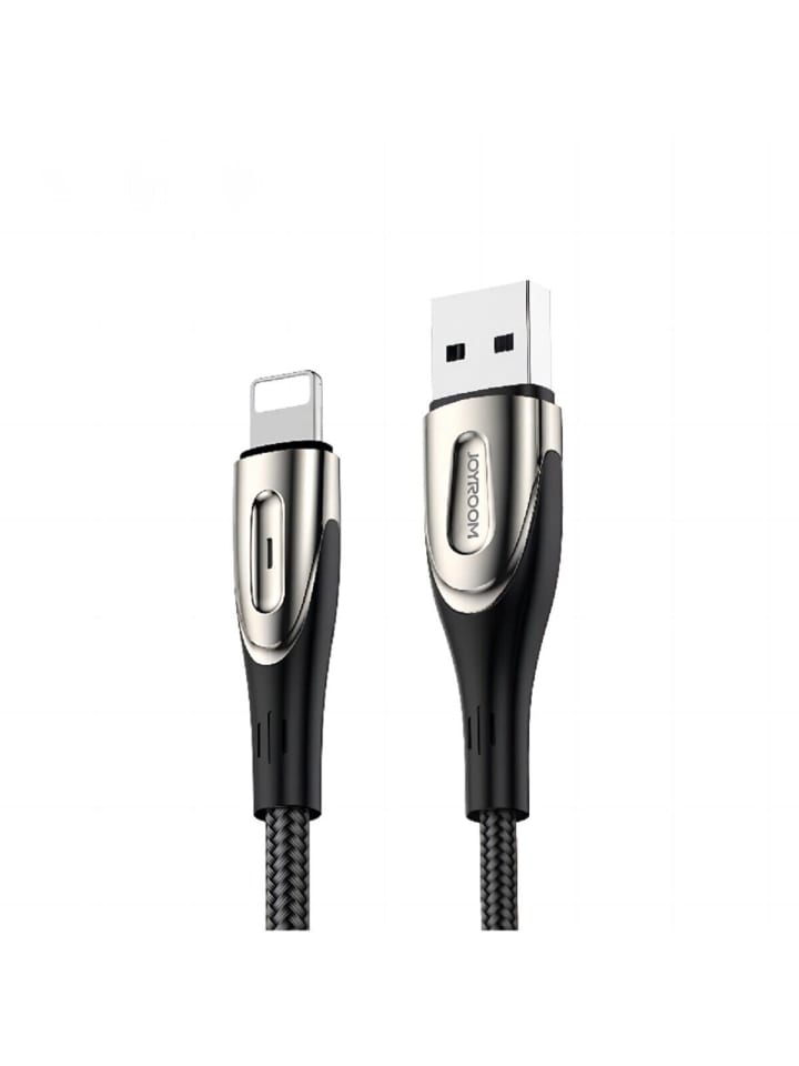 USB-A/ Lightning 2,4A 3m Kabel mit Ladeanzeige schwarz