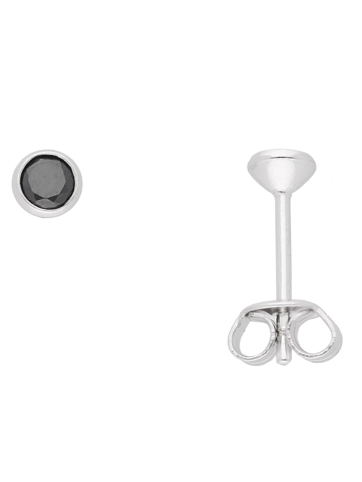 925 Silber Ohrringe / Ohrstecker mit Zirkonia Ø 4 mm in bunt