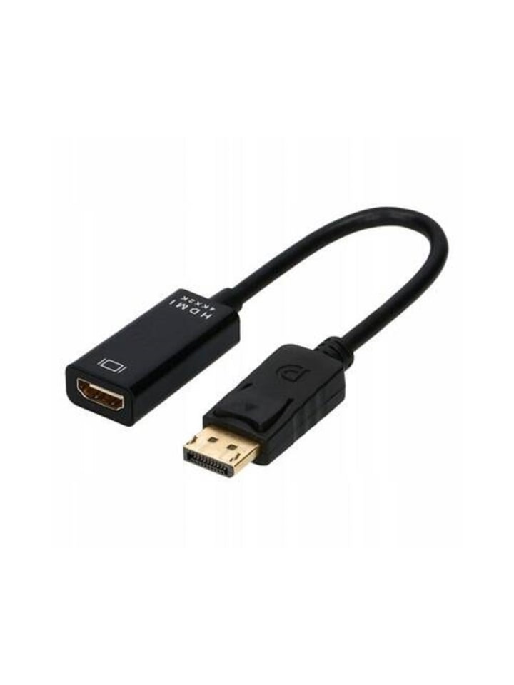 DisplayPort zu HDMI Adapterkabel Konverter Adapter 4K in Schwarz