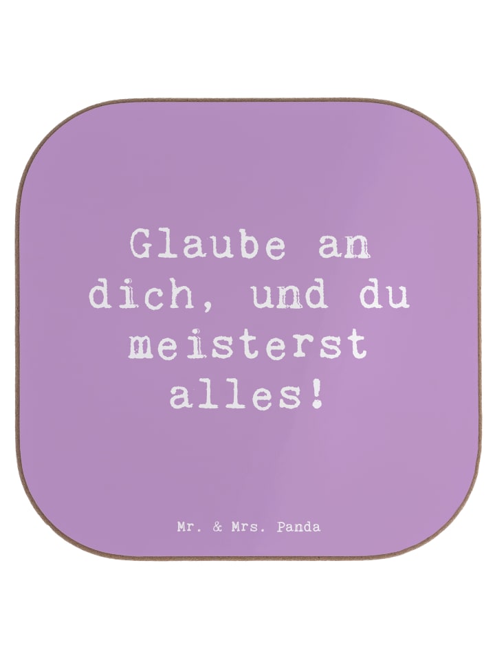 Untersetzer Spruch Stolpersteine im Alltag meis... in Lavendeltraum