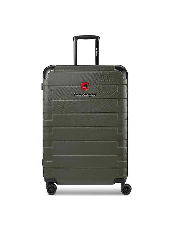 Milano 4 Rollen Trolley L 72 cm mit Dehnfalte olive