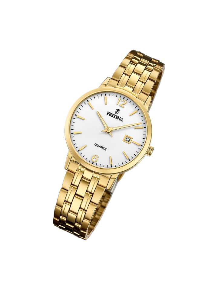 Analog-Armbanduhr Festina Klassik gold klein (ca. 30,5mm)