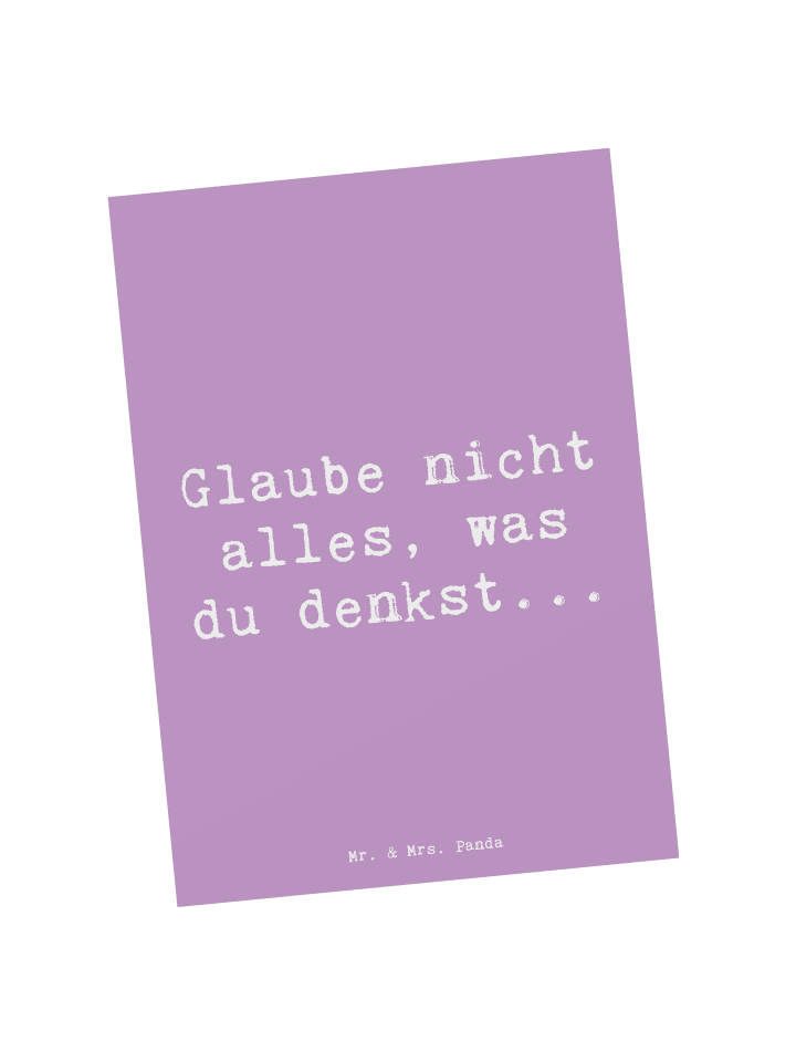 Postkarte Spruch Selbstvertrauen und Klarheit m... in Lavendeltraum