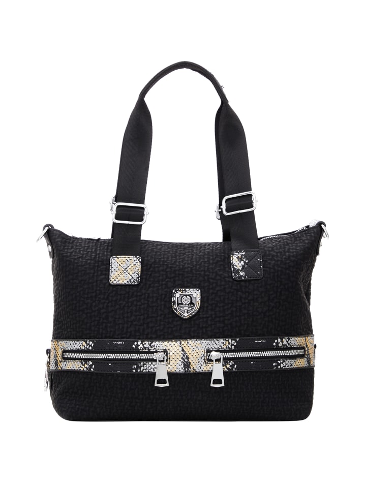 Damen Handtasche in Schwarz Gold