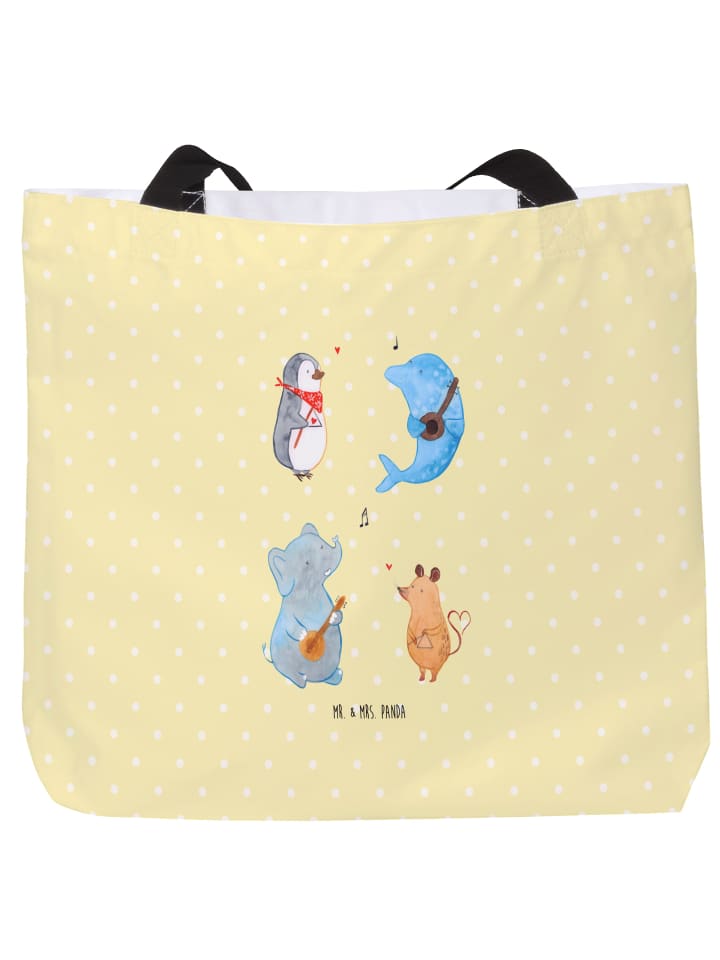Tote Bag Big Einheit ohne Spruch in Gelb Pastell