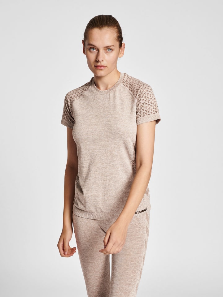 T-Shirt Raglanärmel Hmlci Multisport Damen in DRIFTWOOD MELANGE