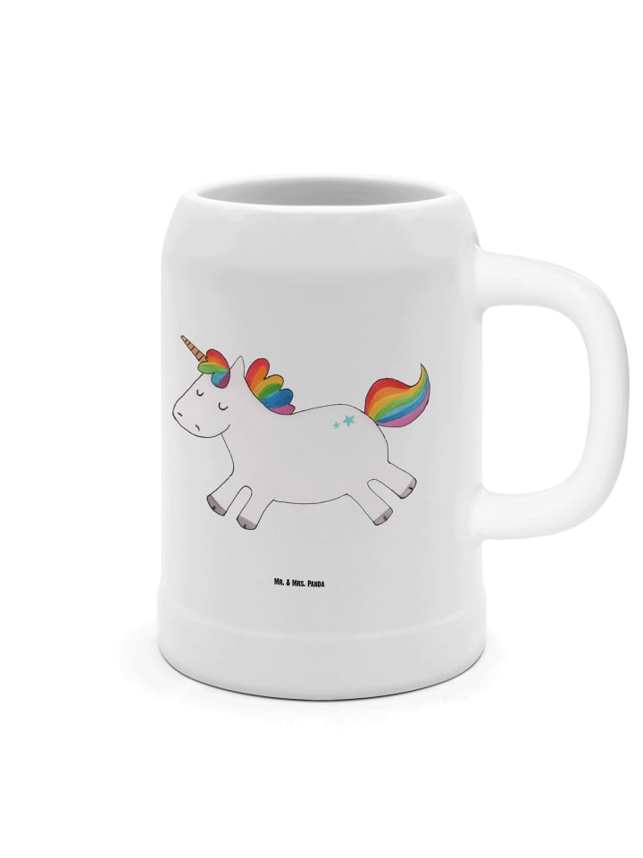 Krug Einhorn Happy ohne Spruch in Weiß
