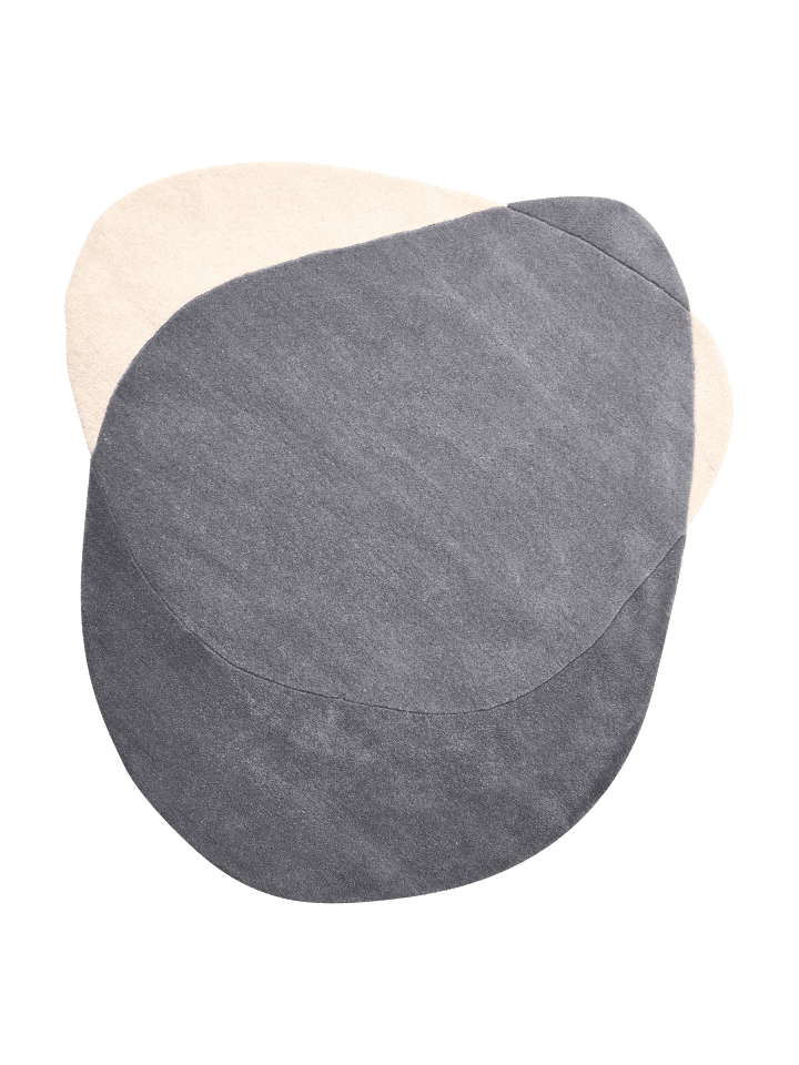 Kurzflor MYSURU in Grau/Beige - (W) 160 x (L) 160 cm