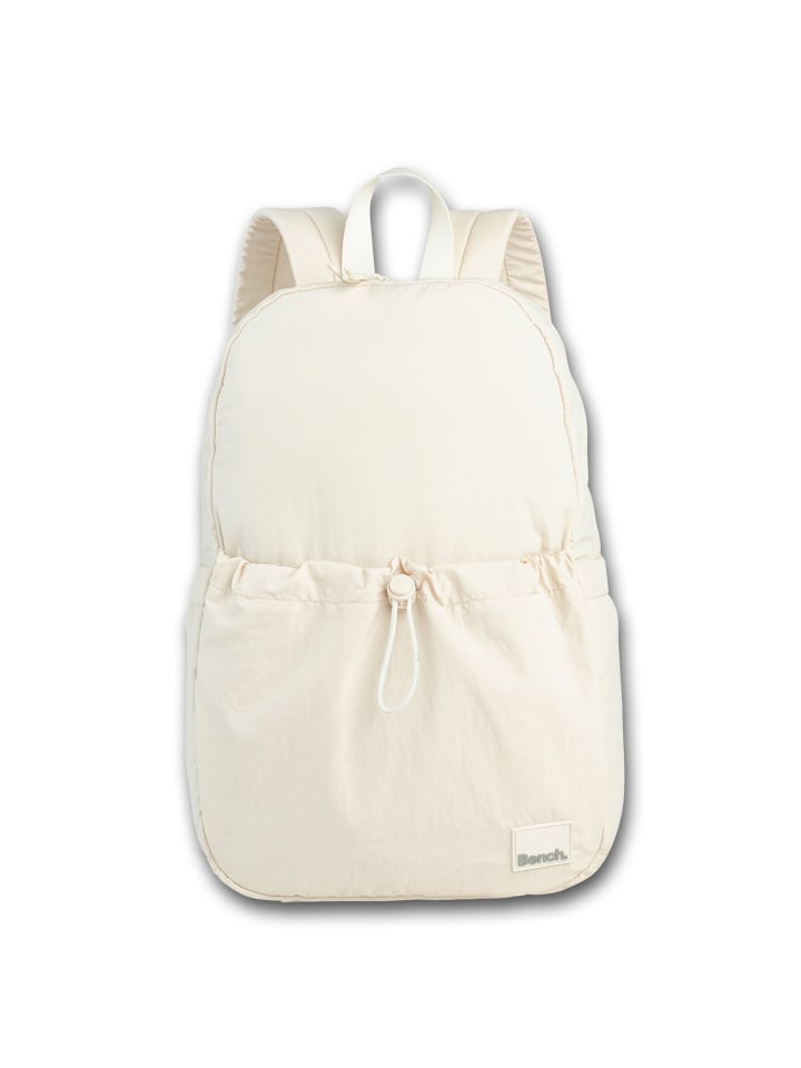 Nylon, washed Cityrucksack Bench Rucksack beige, weiß ca. 27cm