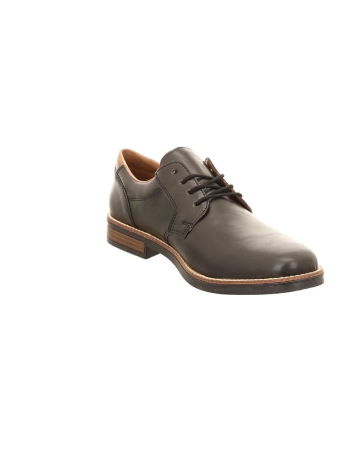 Halbschuhe in schwarz/mogano