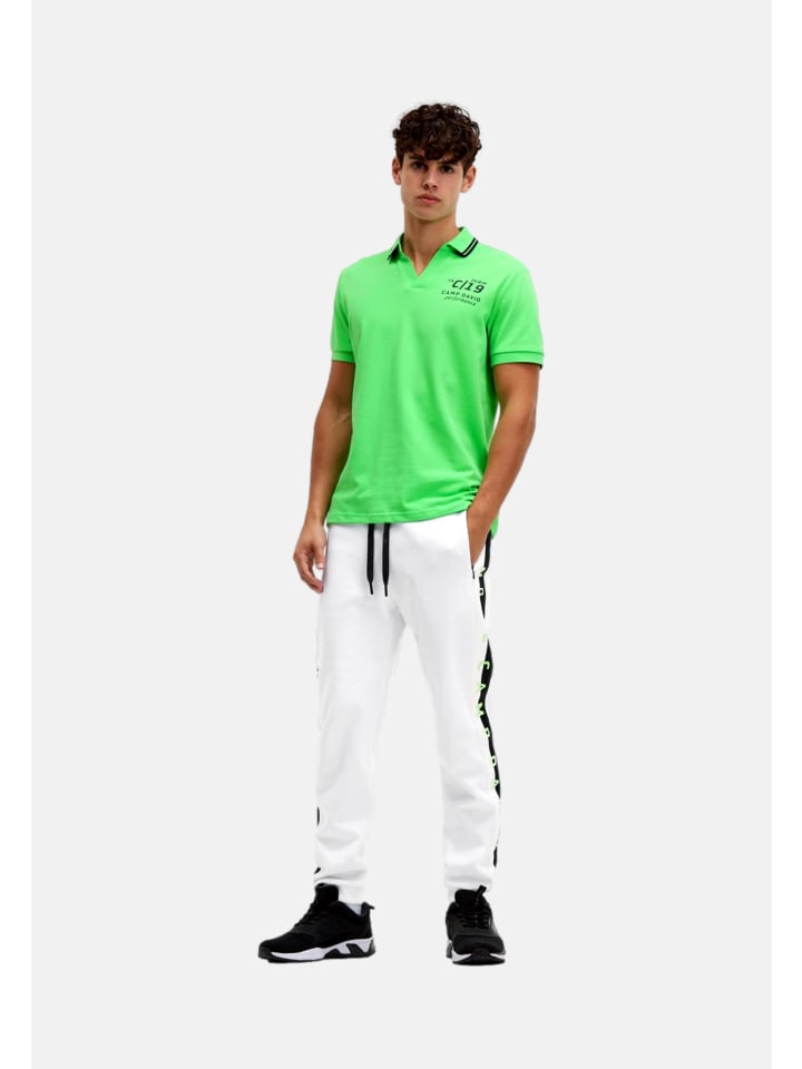 Poloshirt 'Game.Set.Match' in grün