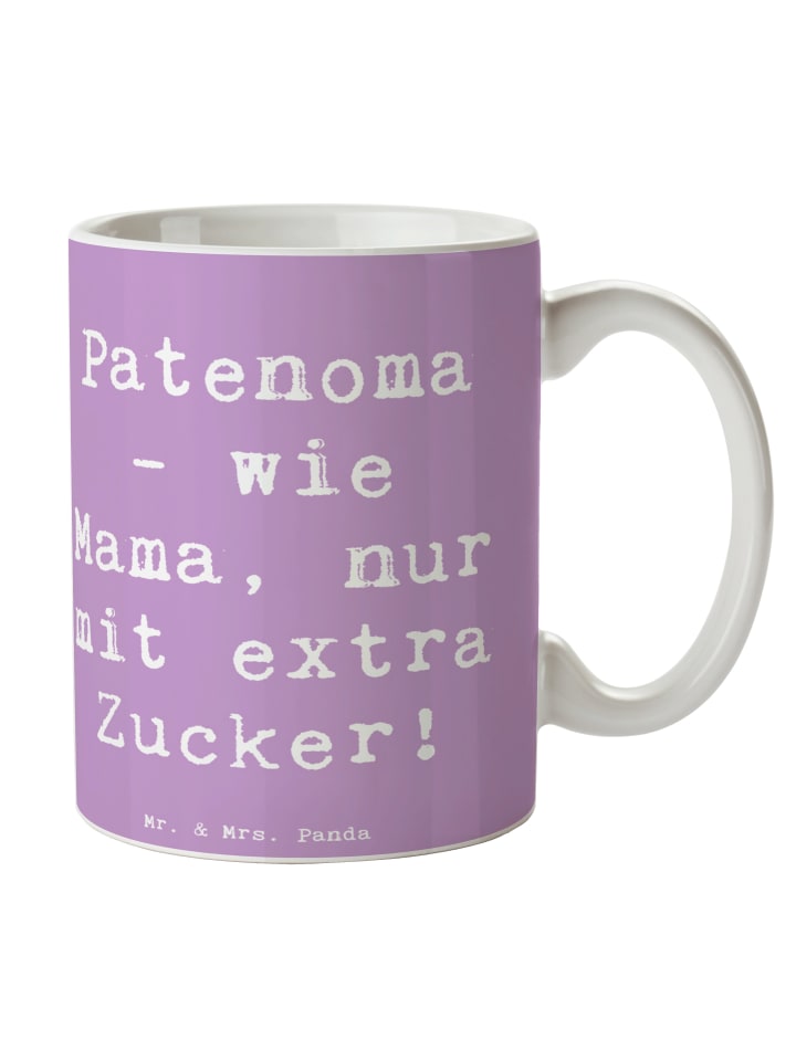 Tasse Spruch Patenoma Liebe mit Spruch in Lavendeltraum