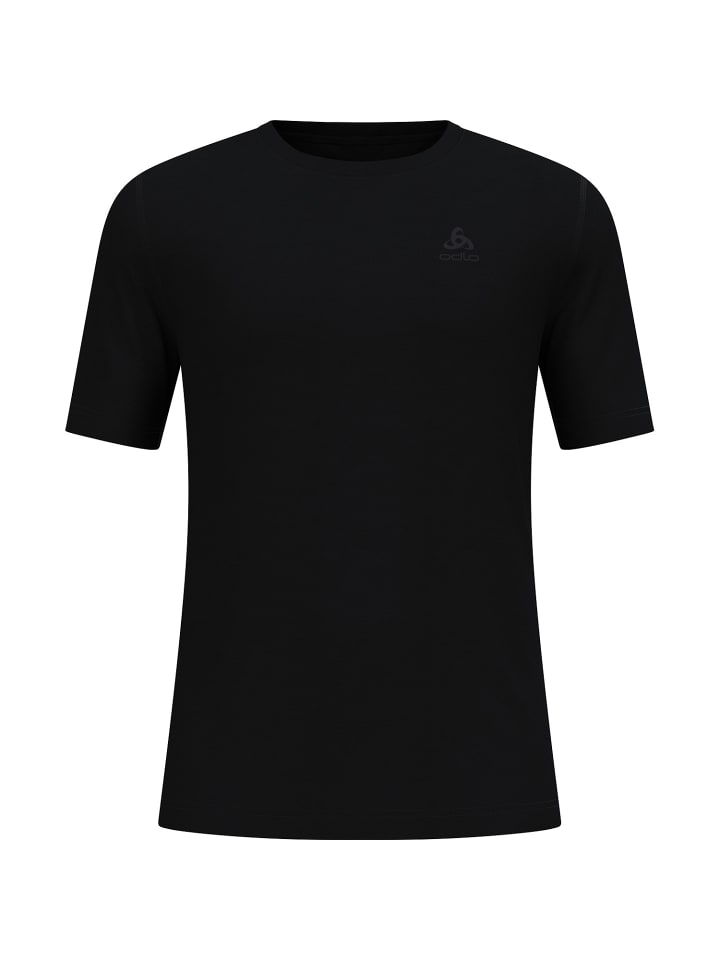 BL TOP crew neck s/s MERINO 20 in Schwarz01101