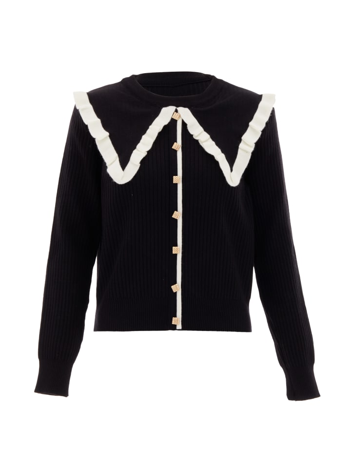 Damen Strickpullover in Schwarz Weiss