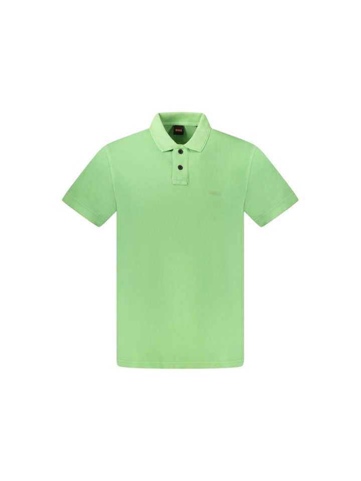 Grün Herren Poloshirt aus Baumwolle