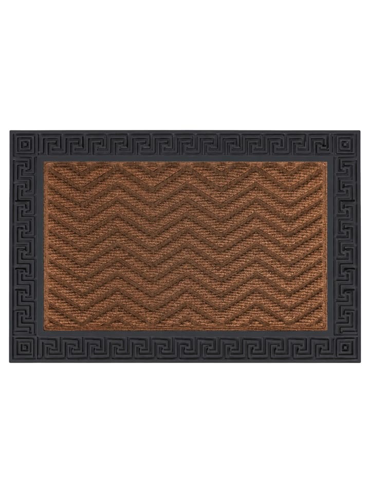 Fußmatte "Zickzack" in Braun - 60 x 40 cm