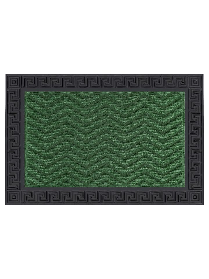 Fußmatte "Zickzack" in Grün - 60 x 40 cm