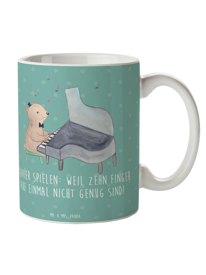 Tasse Klavier Magie mit Spruch in Meeresbrise