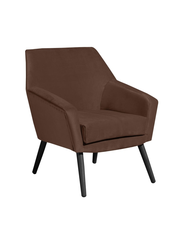 SESSEL Kachka Bezug Samtvelour Buche schwarz / braun