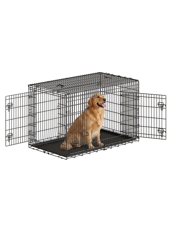 Hundekäfig Dack in Schwarz - (B)79 x (H)87 x (T)136 cm