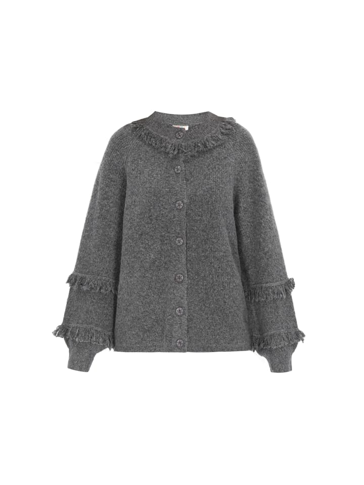 Women Cardigan in grey melange