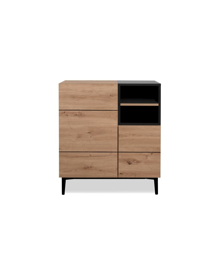 Highboard NOLA in Helles - (W)80 x (H)90 x (L)42 cm