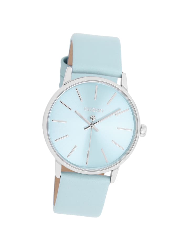 Analog-Armbanduhr Oozoo Timepieces hellblau mittel (ca. 36mm)