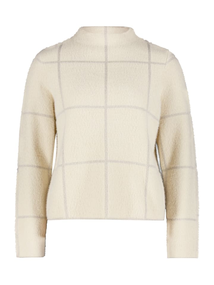 Strickpullover mit Lurexfaden in beige