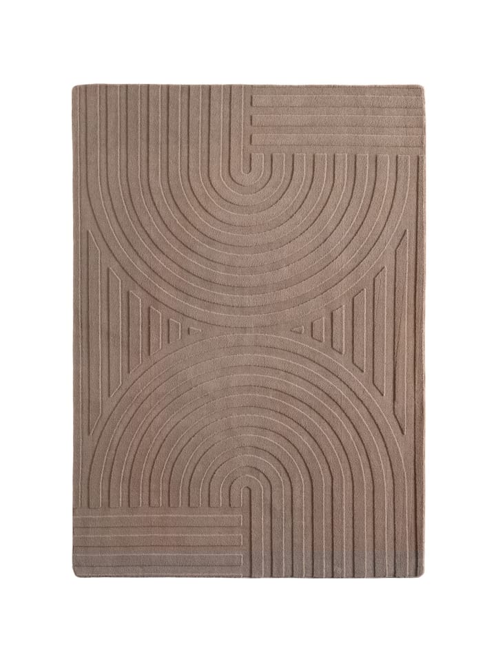 Kurzflor Teppich Pompei 1611 Läufer in Beige
