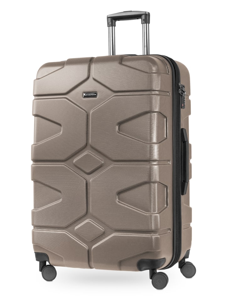 X-Kölln - großer Hartschalenkkoffer Erweiterung TSA 76cm 120L in Gold