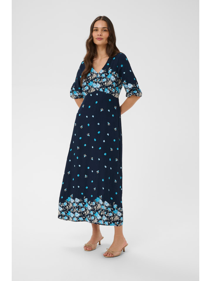 Kleid KArosine Tight fit in Midnight Marine Border Flower