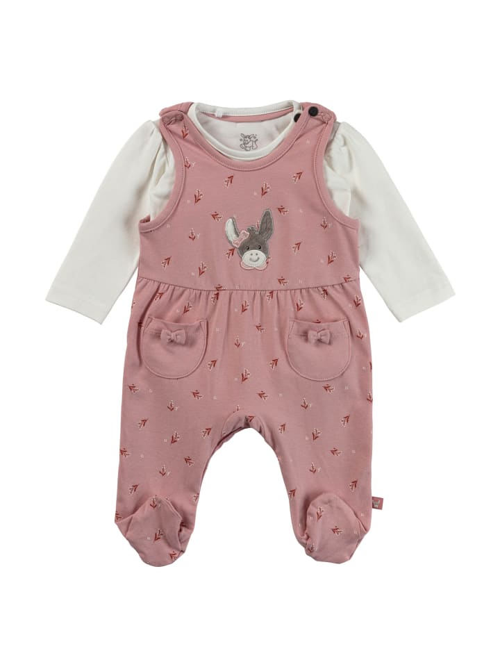 Strampler-Set Jersey Blümchen in rosarot
