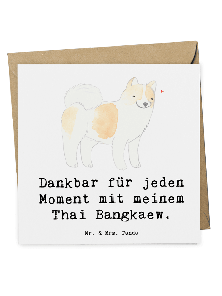 Deluxe Karte Thai Bangkaew Moment mit Spruch in Weiß