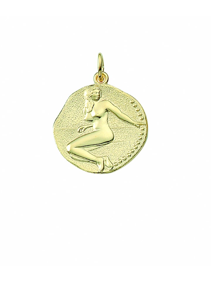 Damen & Herren 333 Gold Sternzeichen Anhänger Jungfrau Ø 18,2 mm in gold