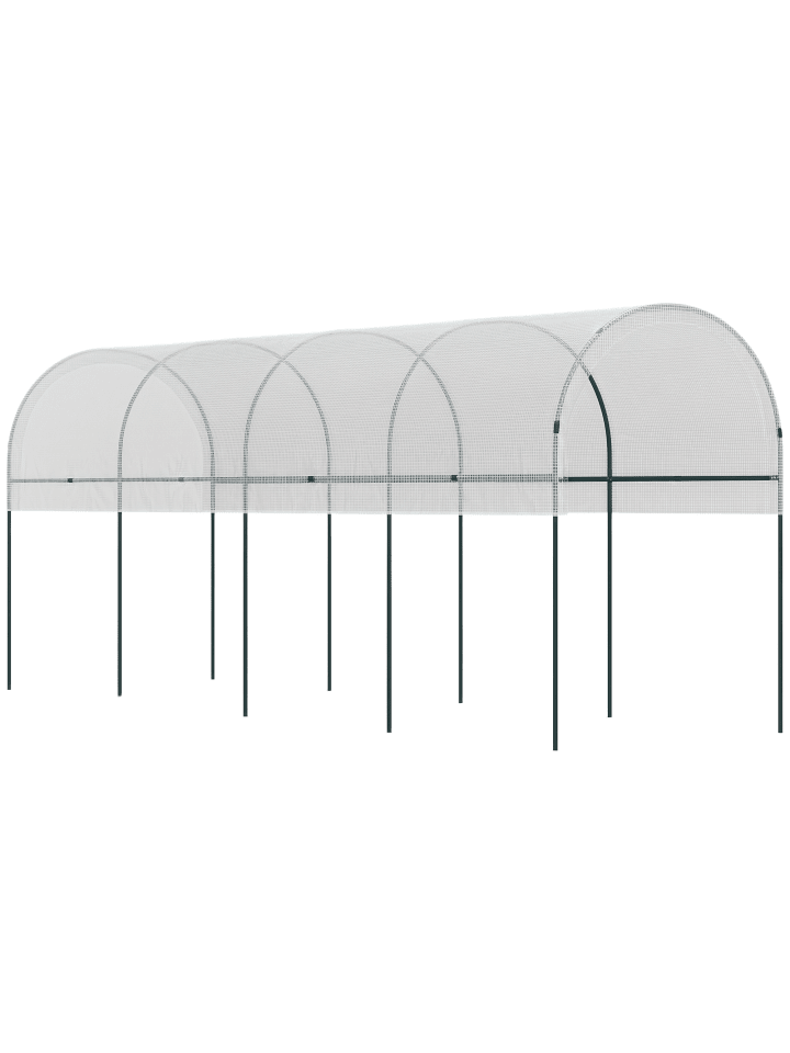 Gewächshaus in Weiß 400L x 120B x 170H cm