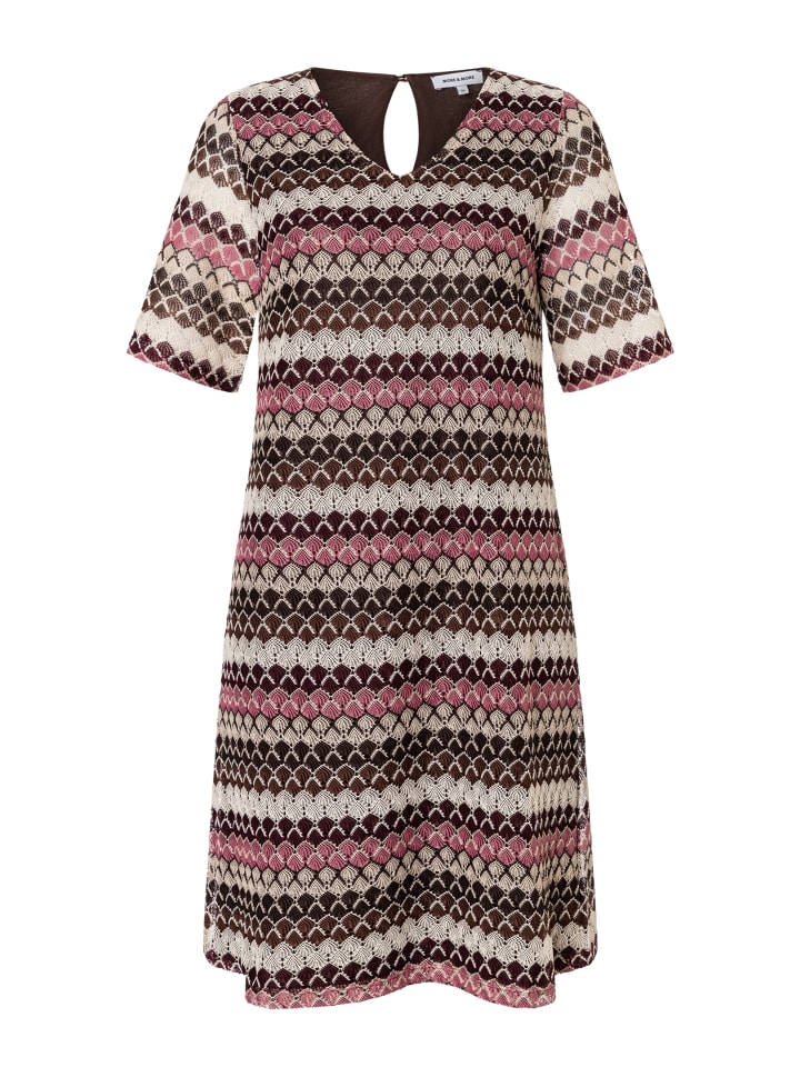 stylishes, gestreiftes Kleid, Wellenoptik in fancy jesey