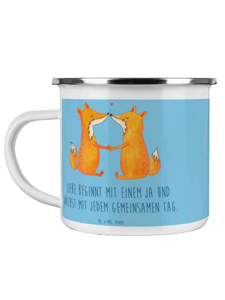 Becher Hochzeit Liebe mit Spruch in Sky Blue