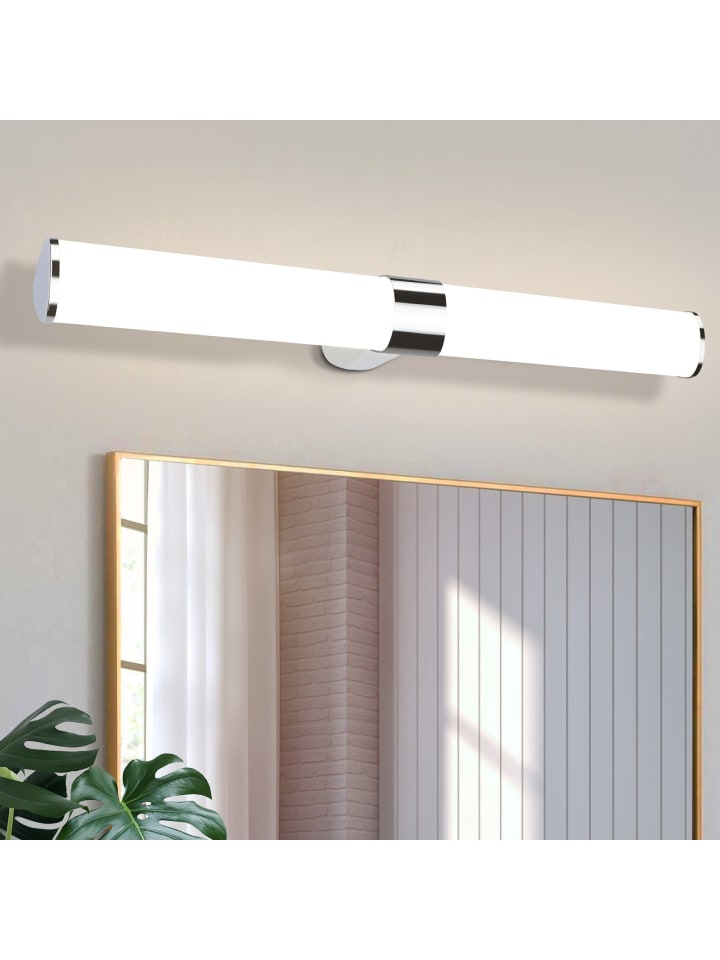 Spiegelleuchte LED in Chrom 15W 4000K Neutralweiß IP44 L 60CM