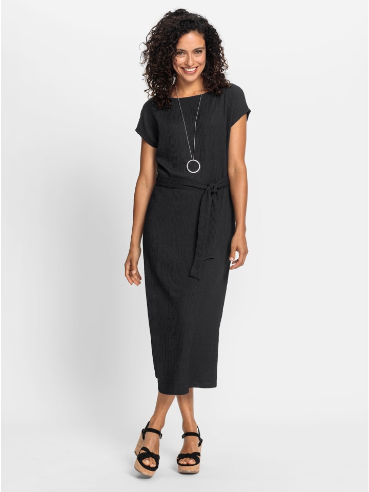 Jersey-Kleid in schwarz