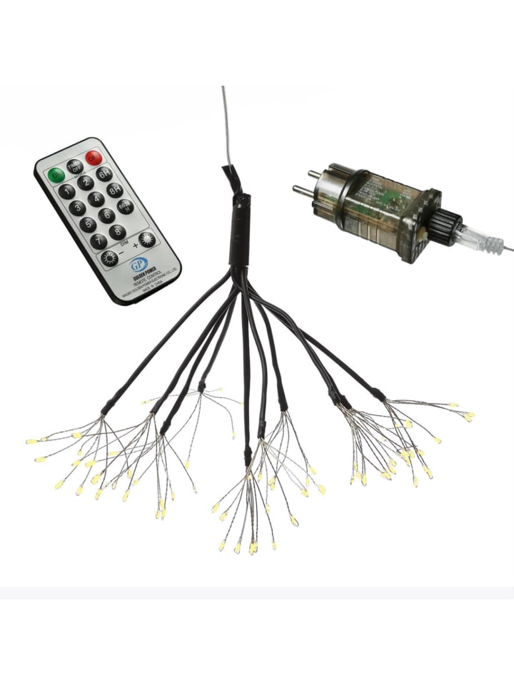 LED Feuerwerk Leuchtstern Firework mit Fernb. D: 25cm in schwarz