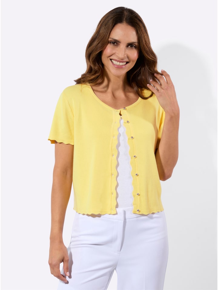 Cardigan in zitrone
