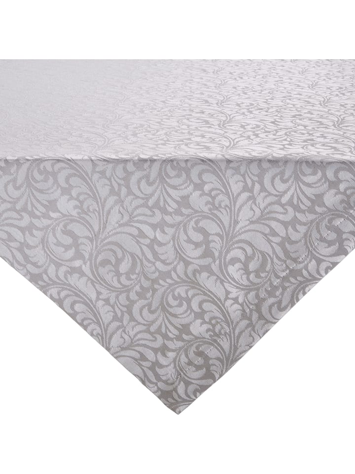 Jacquard, Baumwollmischung, Gewebt Mitteldecke Hamm in silber