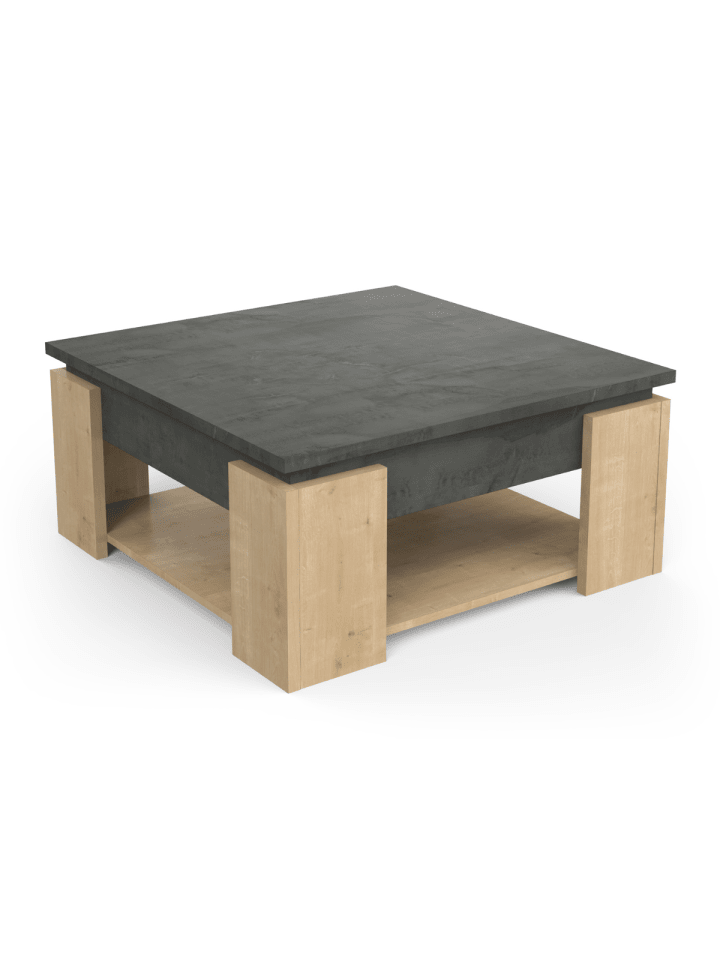 Couchtisch AUSTIN in Helles - (W)80 x (H)37,2 x (L)80 cm