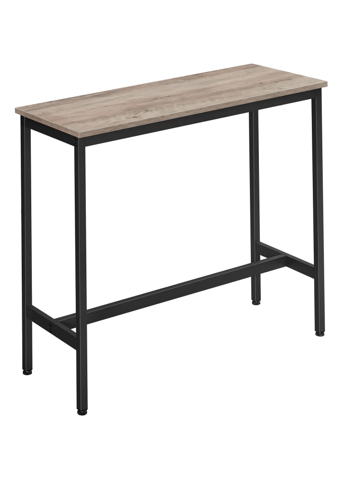 Bartisch Barnet in Greige-schwarz - (B)40 x (H)90 x (T)100 cm
