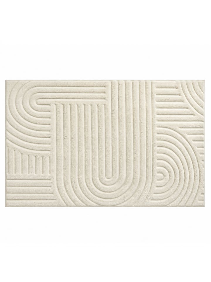 Teppich Hila in Cremeweiß - (B)80 x (H)1 x (T)150 cm