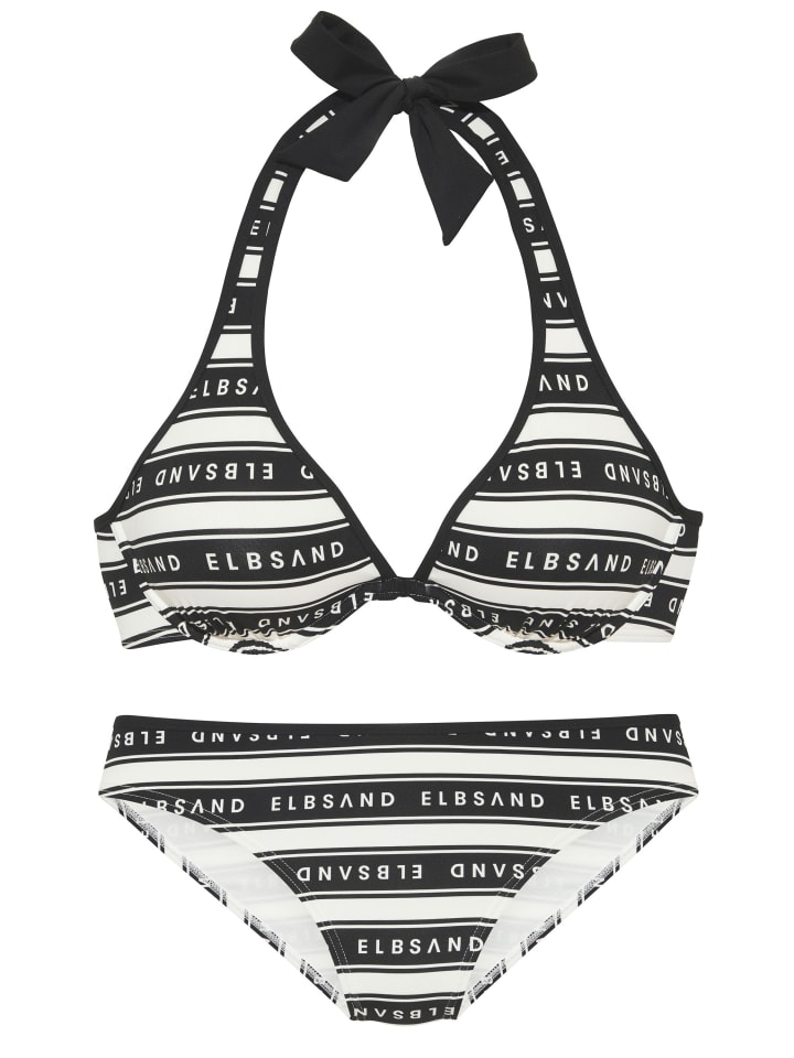 Bügel-Bikini in weiß-schwarz