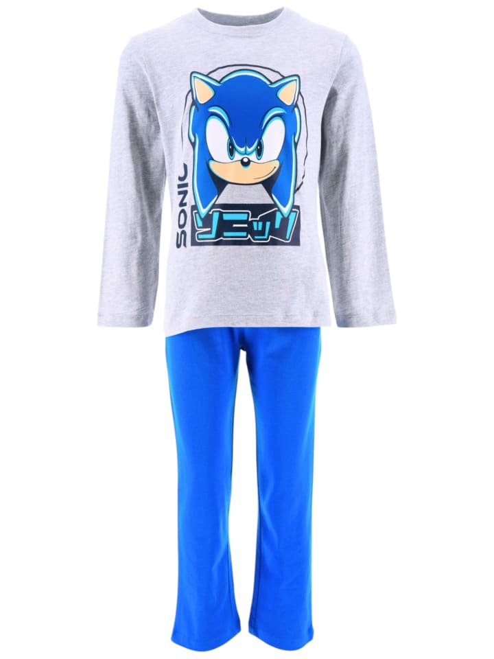 Schlafanzug Sonic The Hedgehog in Grau