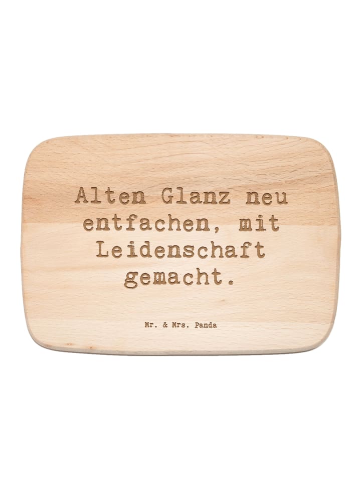 Holzbrett Spruch Polsterin Glanz mit Spruch in Transparent